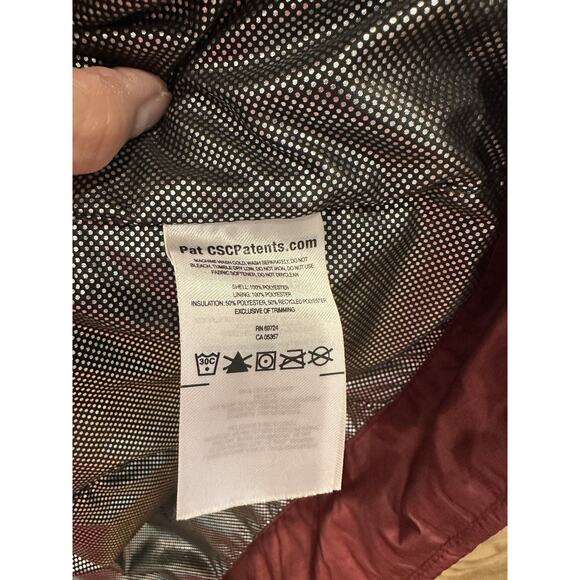 Columbia Jacket Women MED Burgundy Omni Heat Quilted Insulated Puffer Full Zip - Picture 7 of 8